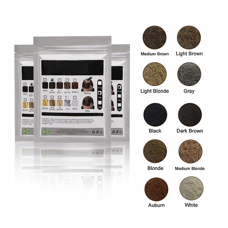 Hair Fibers 8 Color Keratin Hair Building Fib Marka inna marka