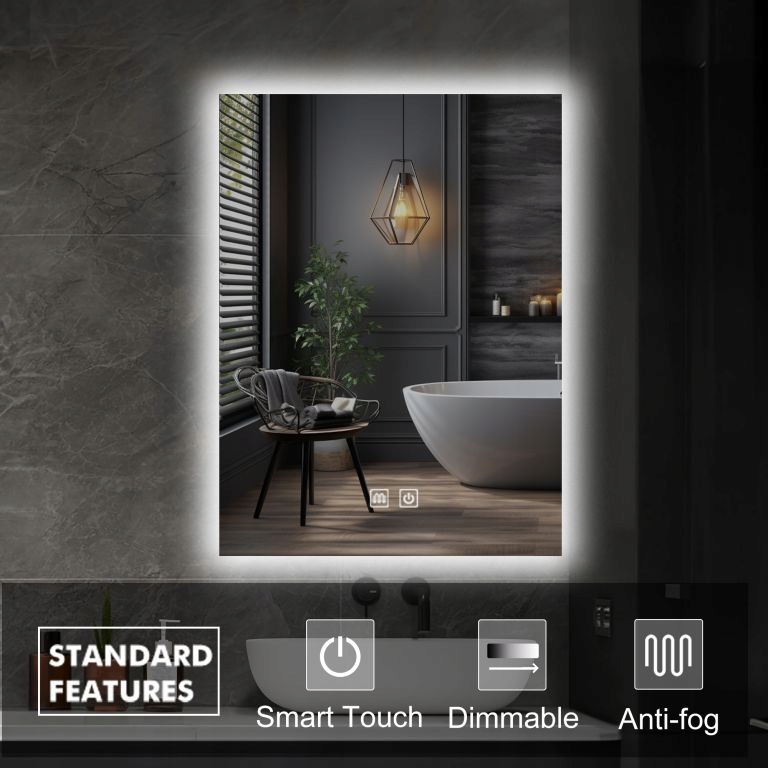 Ireda Koupelnové zrcadlo s Led osvětlením, 70 x 50 cm