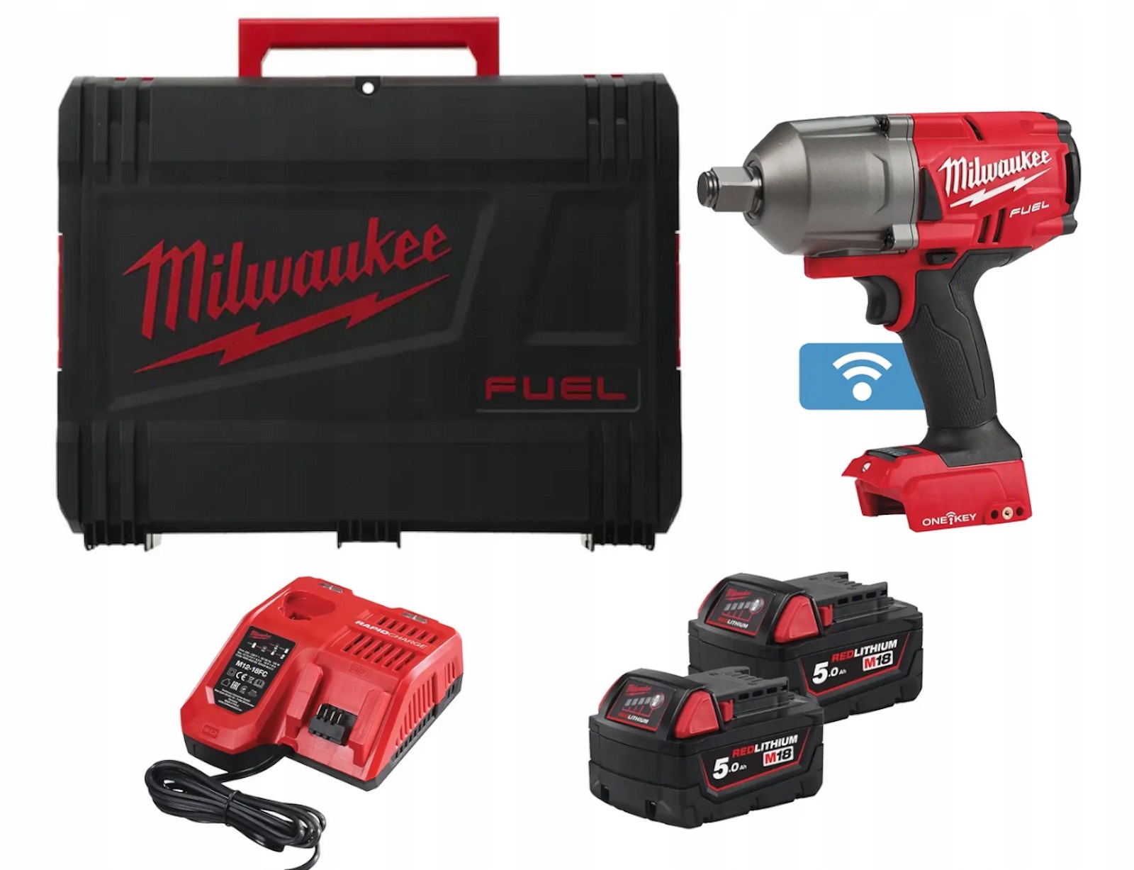Rázový Uťahovák Milwaukee Raptor M18 18V 2x5Ah Nabíjačka Kufrík