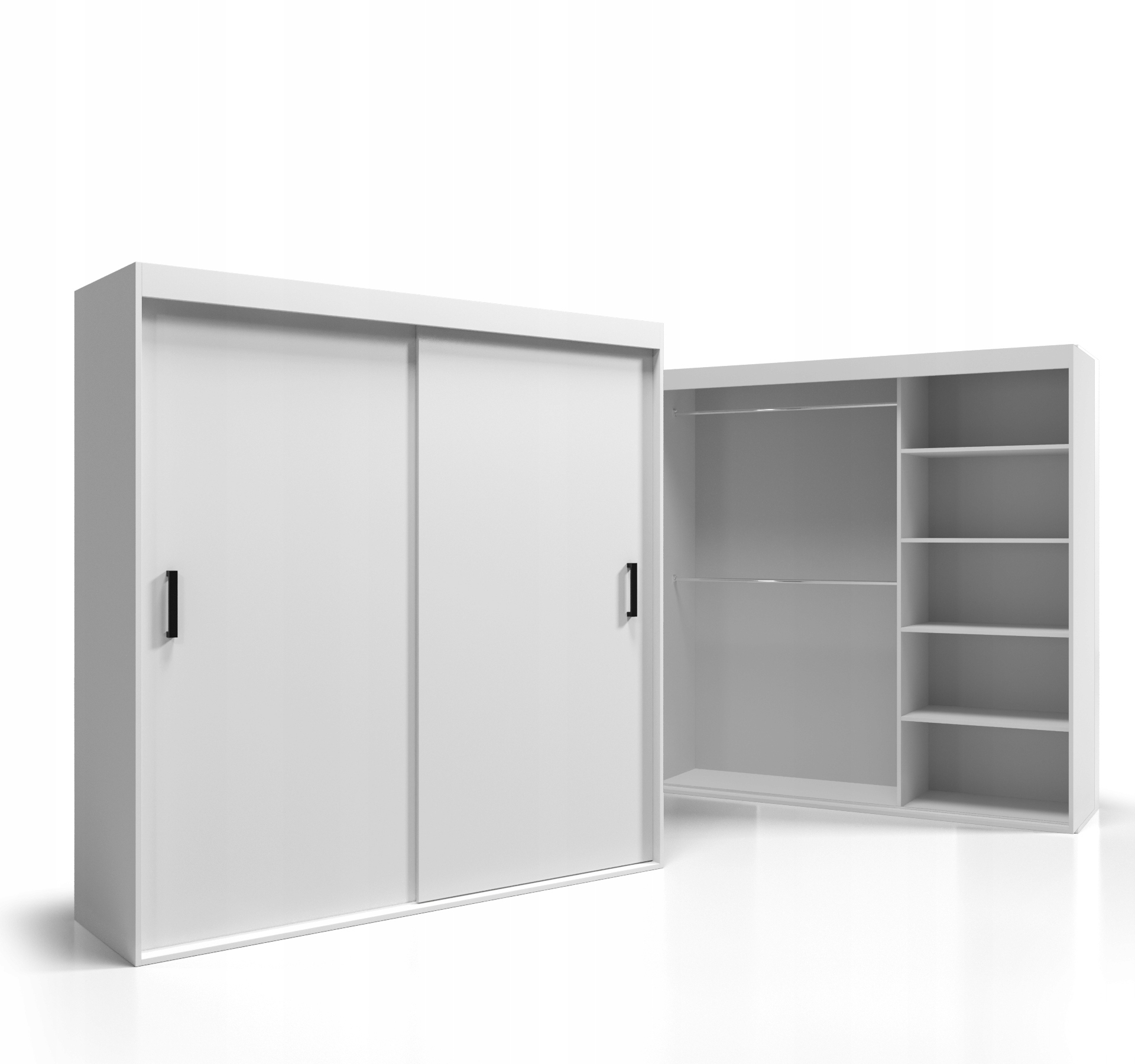 

Szafa Garderoba Przesuwna Biała 160 cm VSZ06