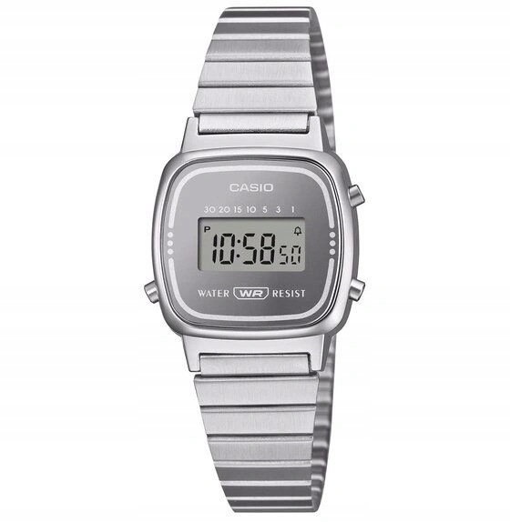 Dámské Hodinky Casio LA670WES-7AEF Vintage Stříbrný Datumovka Štíhlý Alarm