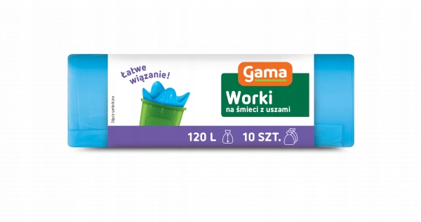 

Worki na śmieci łatwowiązane Gama 120L/10szt
