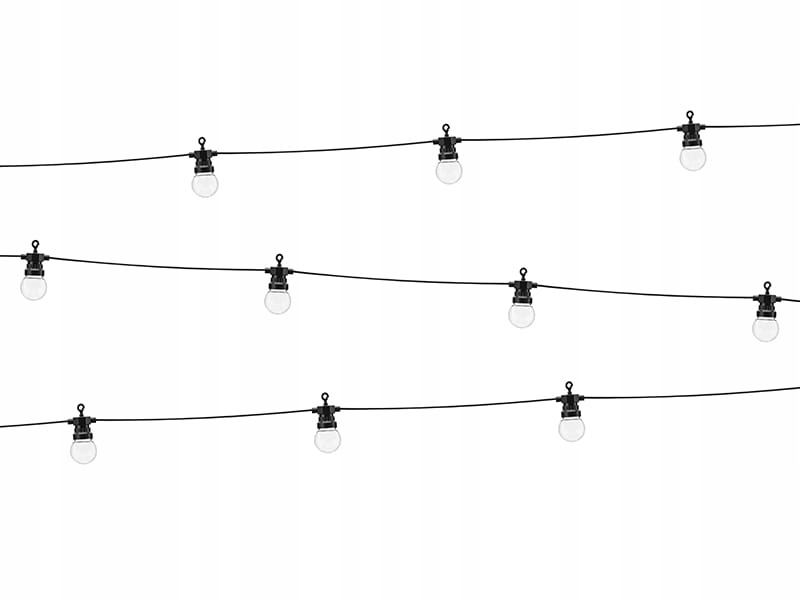 Dekorativní Led žárovky Černé 5 m Zahradní girlanda Boho Party