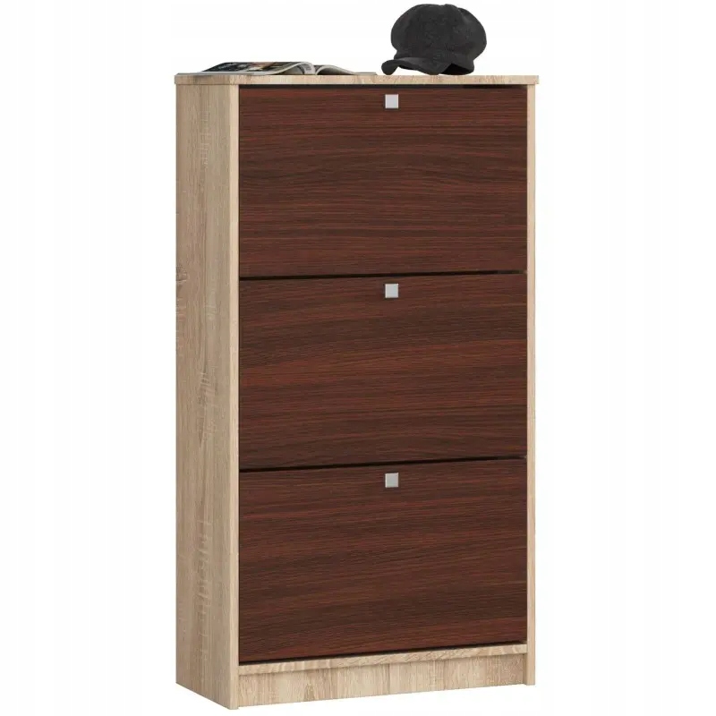 

Szafka na buty 3 drzwiczki 60 cm dąb sonoma-wenge
