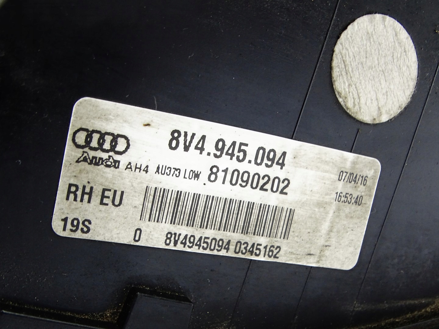 light right rear part right rear AUDI A3 8V 5D SPORTBACK 8V4945094