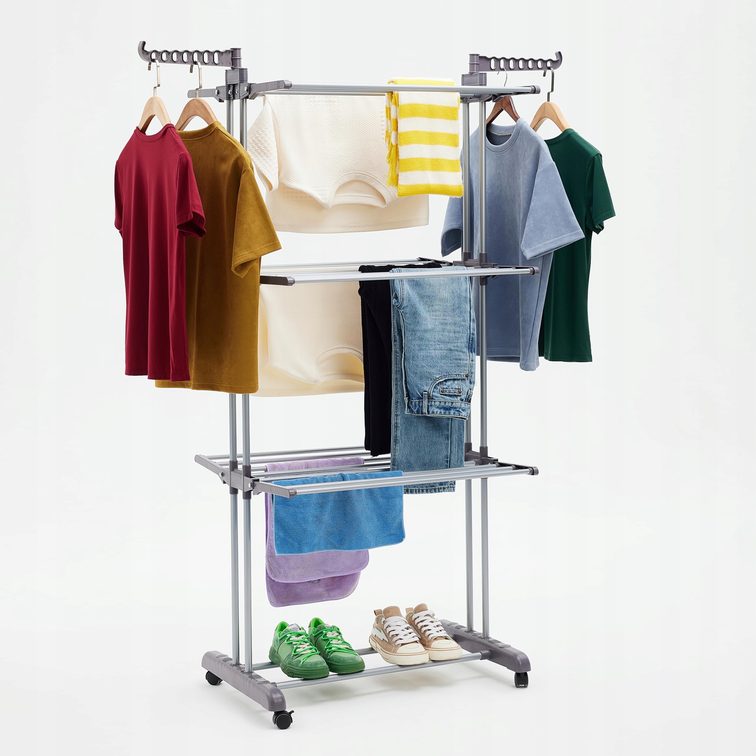 Volně stojící vertikální Sušák na prádlo Amazon 126-126 cm