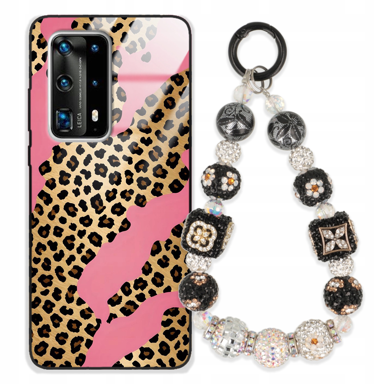 Pouzdro Pro Huawei P40 Pro Plus Glass Přívěsek Na Klíče Elegantní Kryt Premium Wz