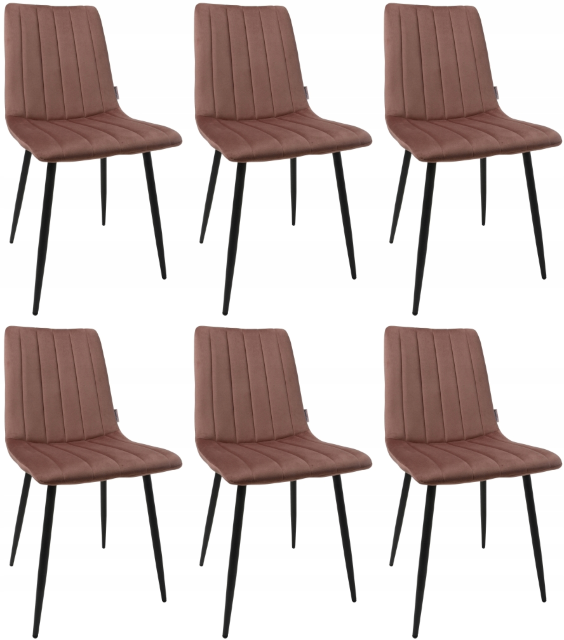 Sada 6 židlí DankorDesign Axa starorůžová