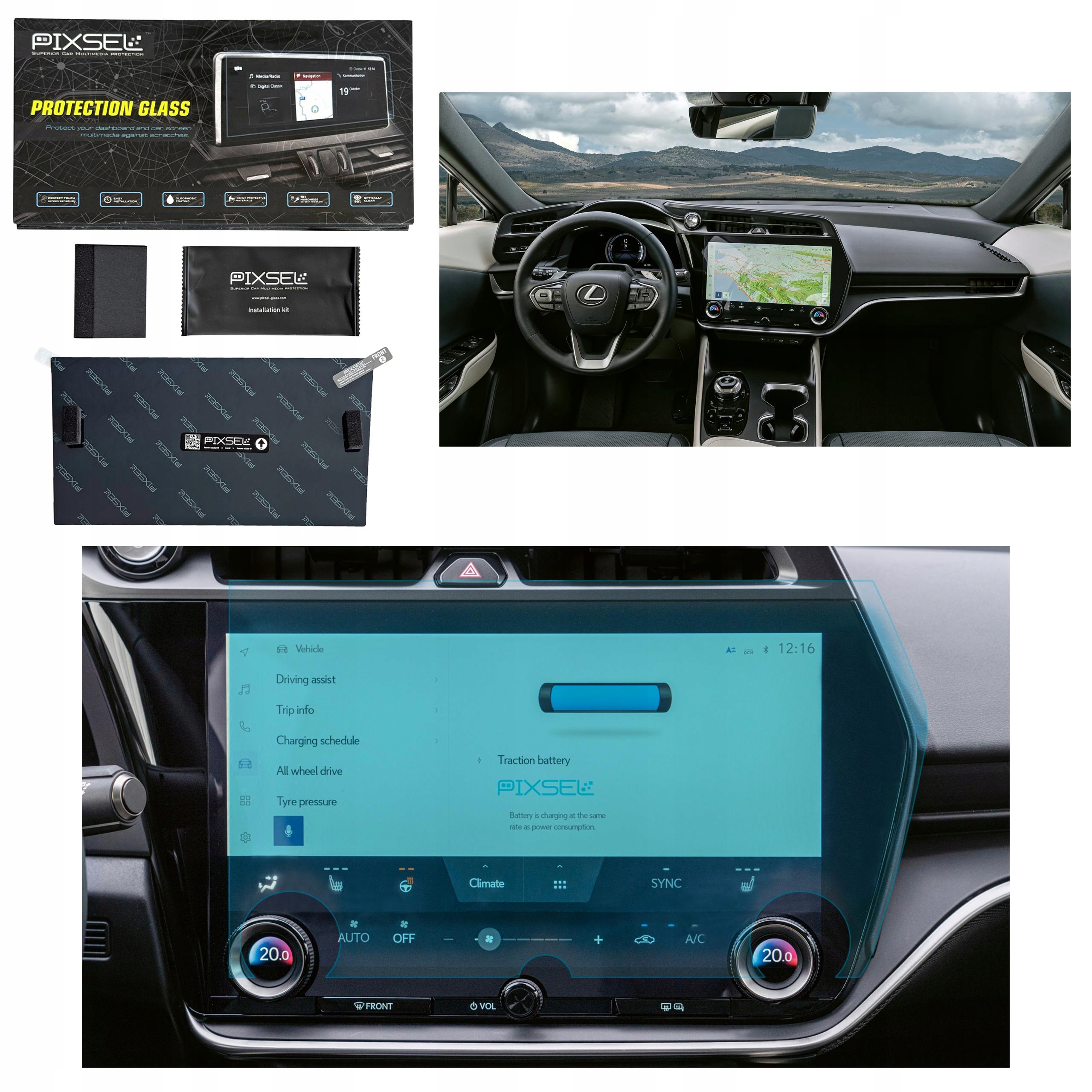 Antyodciskowe Matowe Szkło Ochronne Lexus RZ-16.3“ 2023-na monitor