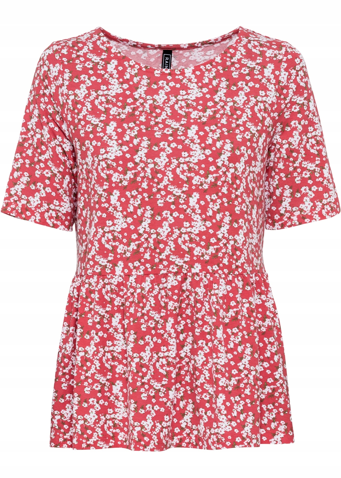 

ZK452 Bpc Shirt z nadrukiem i falbaną r.36/38