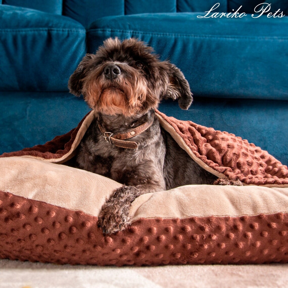 Levně Premium Pelíšek pro psa barva hnědá norková jeskyně pro psa 50x70 cm