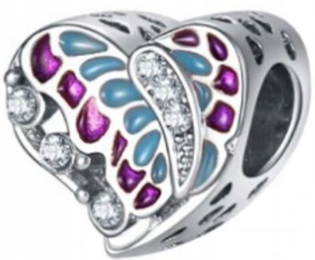 

Posrebrzane Charmsy Zawieszki Modułowe Serce