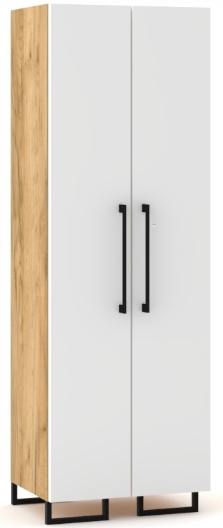 Vitrína Prima Rtv skrinka Komoda do obývačky Vysoká 160 Dub Craft Biela Matná