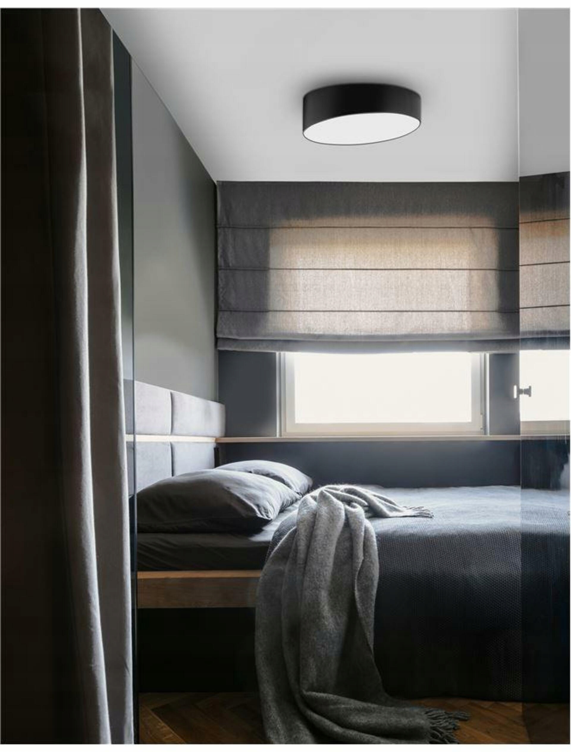 Nova Luce stropné svietidlo Maggio čierny hliník matný biely akrylový difúzor