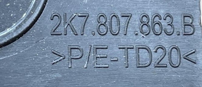 VW CADDY IV 2020 - support holder of a bumper rear part 2K7807863B
