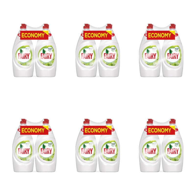 Fairy jablečný prostředek na mytí nádobí 2x900 ml X6