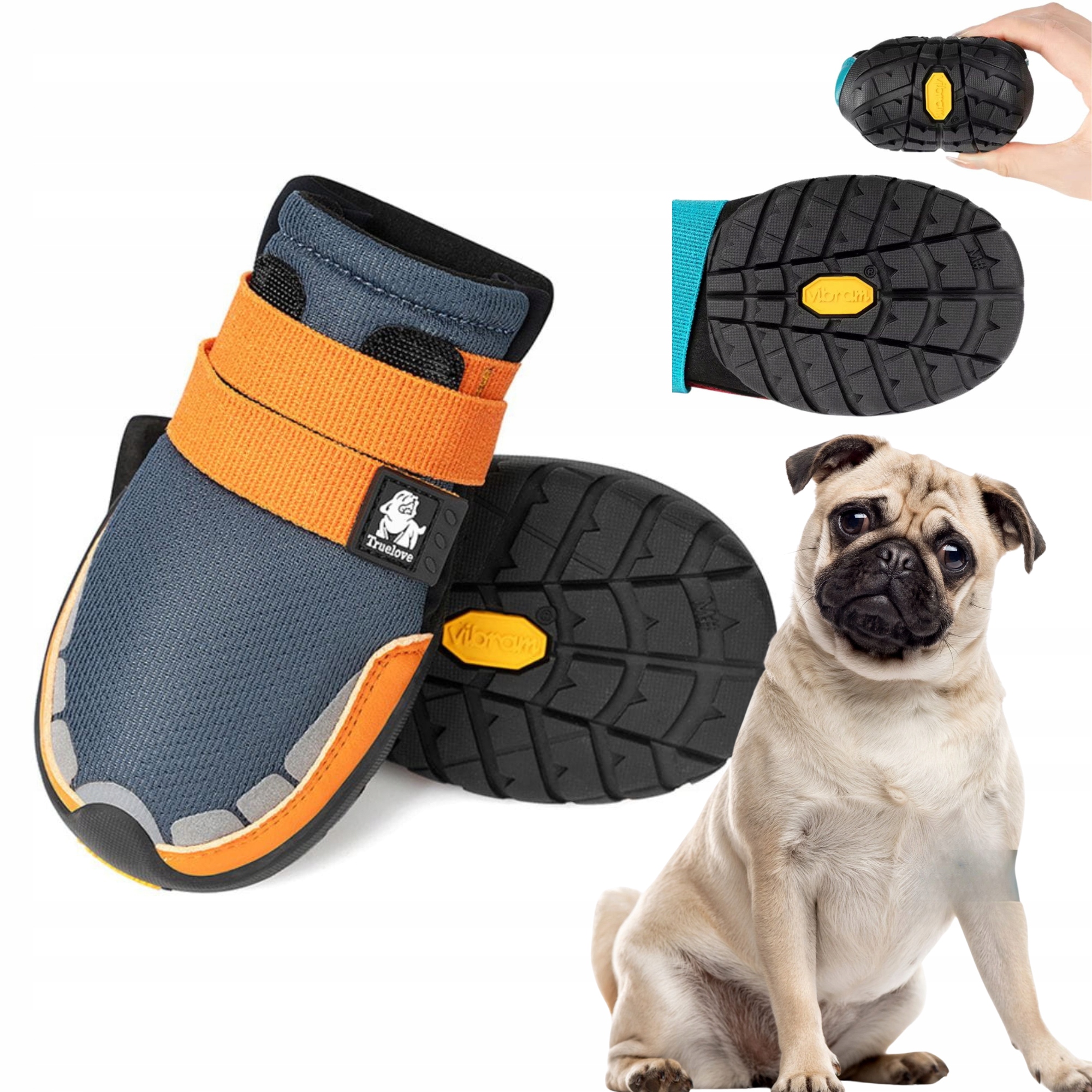 Levně Boty Pro Psa Truelove On Track Podrážka Vibram Xs (2 ks) 5,0 cm Tmavě Modré