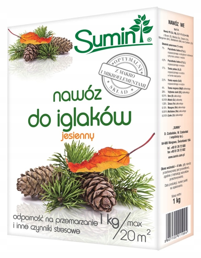 

Nawóz do iglaków jesienny 1kg Sumin