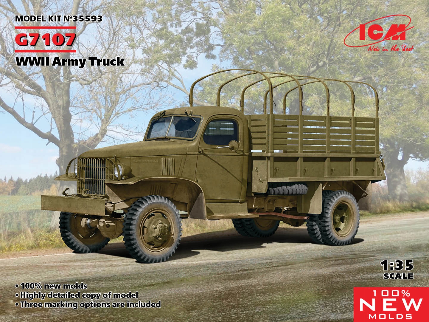 ICM 35593 1/35 G7107 Wwii Army Truck