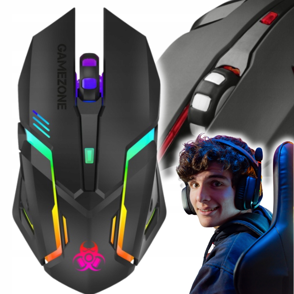 Precyzyjna Myszka Gamingowa bezprzewodowa Rgb mysz optyczna Do Gier