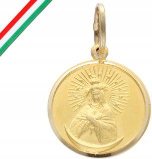 Zlatý medailonek 585 Křest Marie Panna Královna Svaté Přijímání Svatá památka 14K