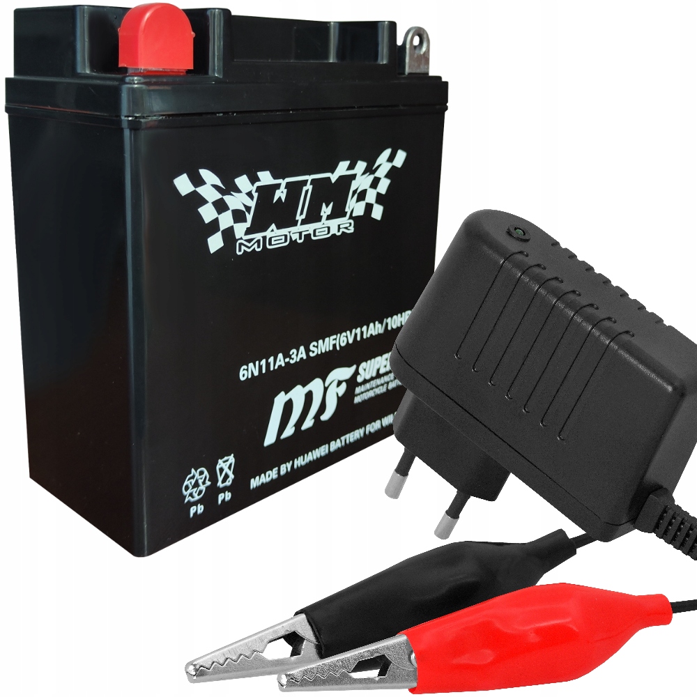 

Akumulator Żelowy 6V 11Ah Ładowarka Skuter Moto