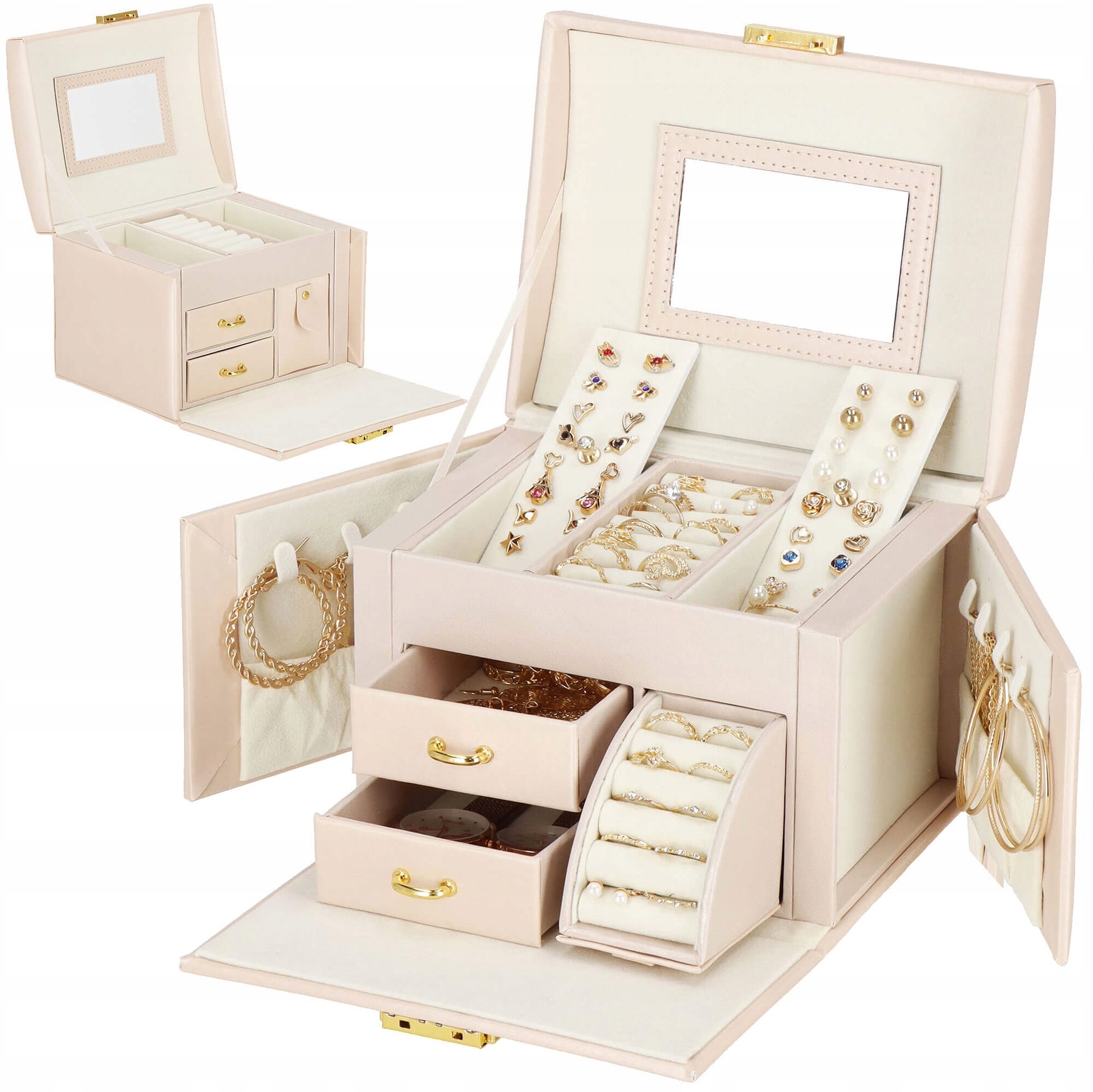 Šperkovnice Na Bižuterii Pouzdro Organizér Krabička Elegantní Kufřík Pro Ženy