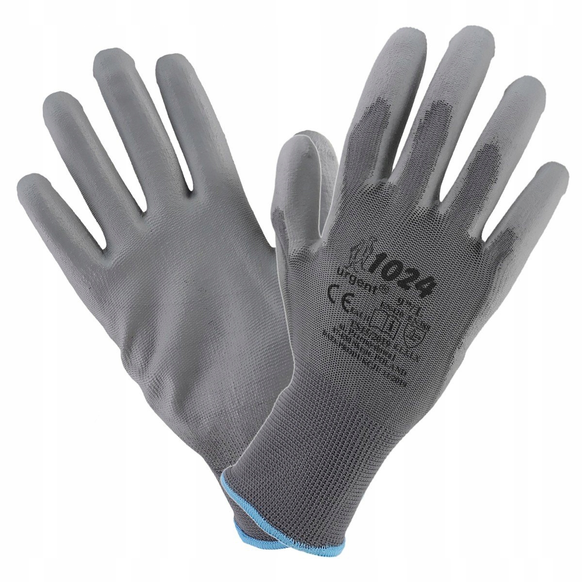RĘKAWICE OCHRONNE 1024 ROZM. 9 POKRYTE GUMĄ