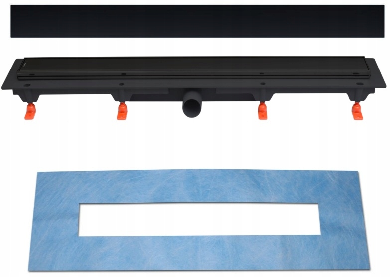 Werit Jomo Exclusive Odpływ Liniowy 75CM Niski Ø40 Czarny Mat Mata