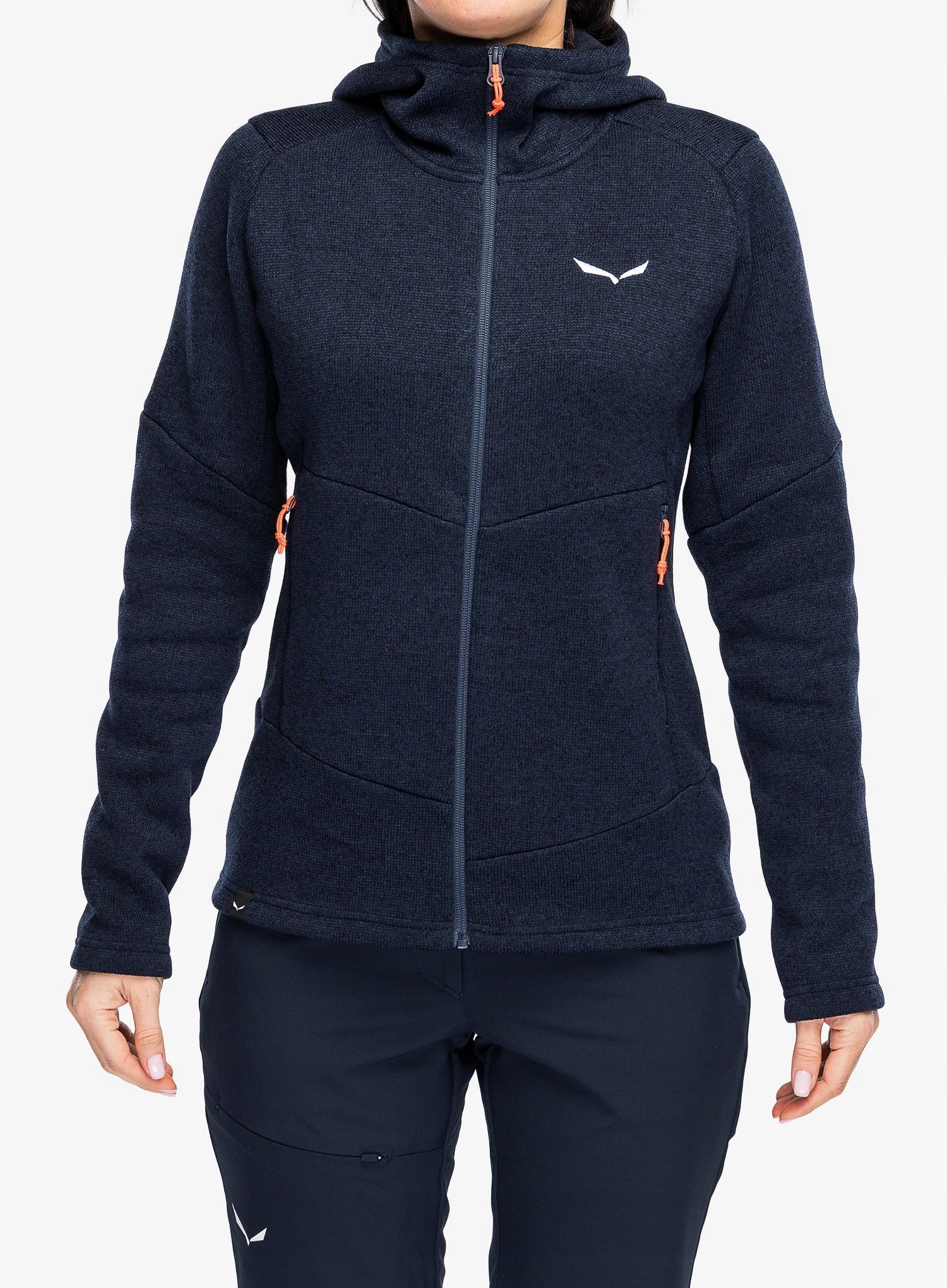 Fleecová Mikina fleecová bunda Salewa Puez Rocca Pl s kapucí tmavě modrá, velikost 36 (s)