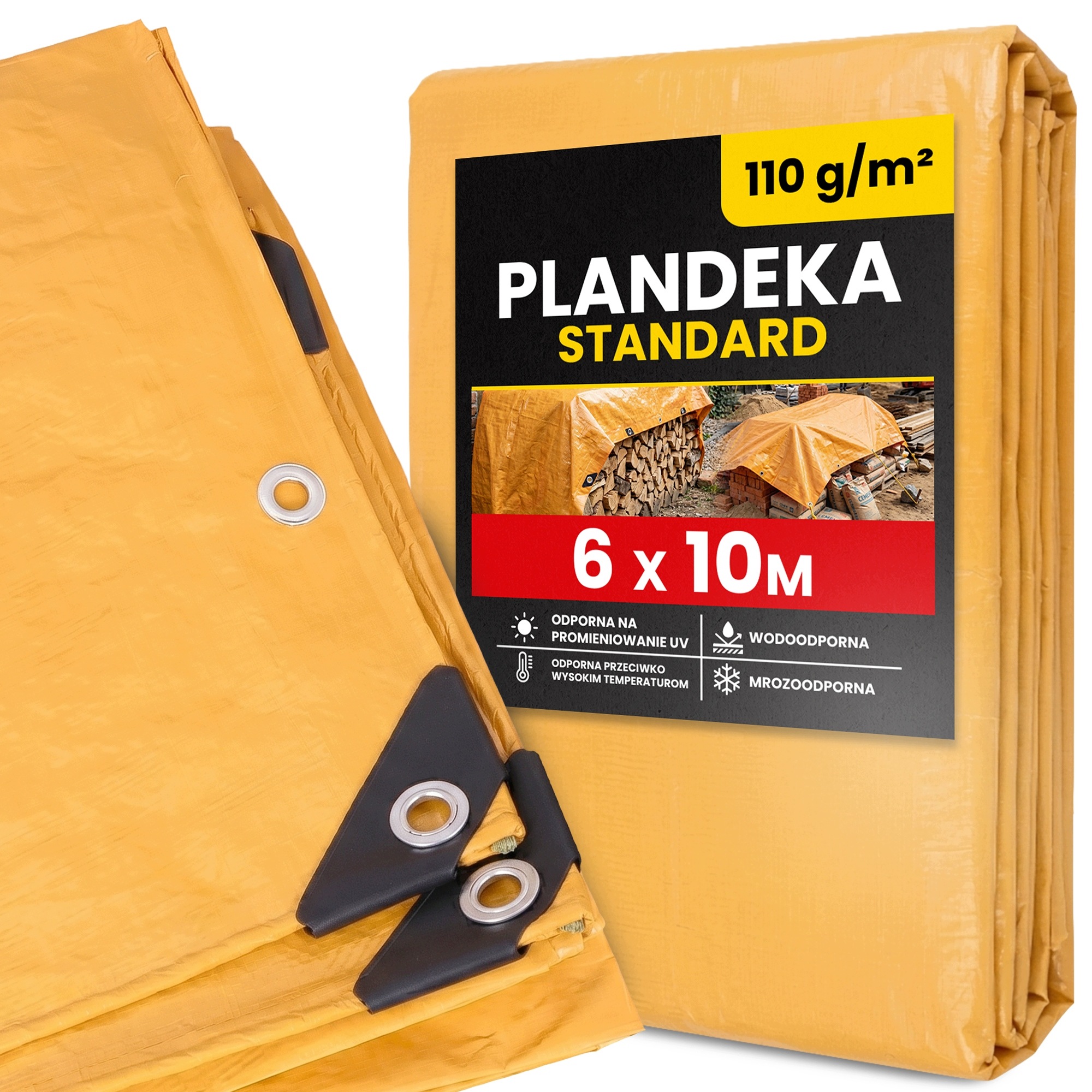 Plachta 6x10 m Plachta 110 g/m² Silná, mrazuvzdorná, odolná proti otřesům