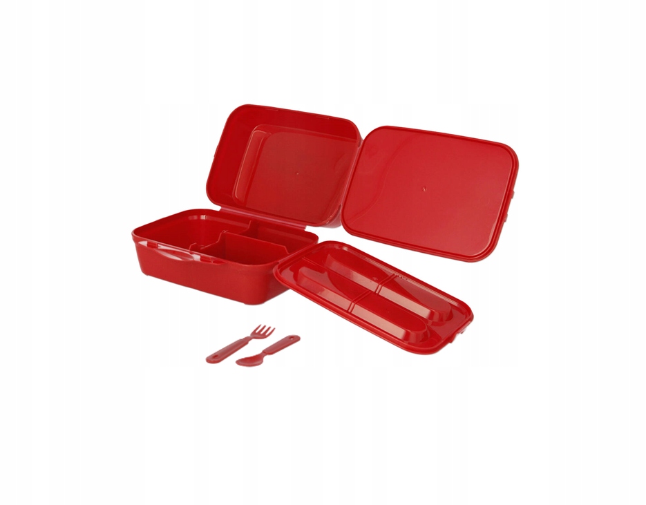 

Lunchbox pojemnik na obiad ze sztućcami do szkoły