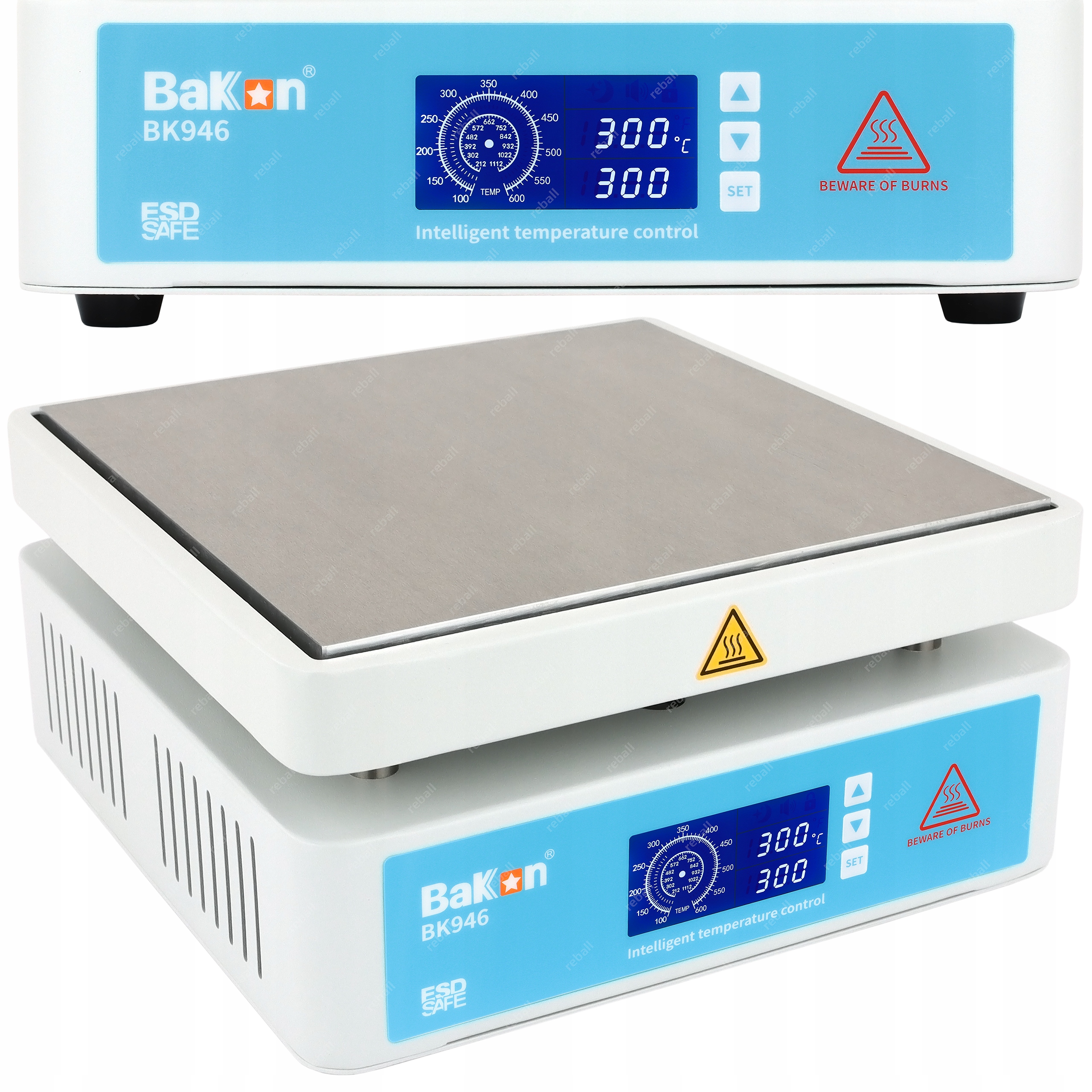 Podgrzewacz Bga Led Separator LCD Płyta Grzewcza Timer Bakon BK946 650W