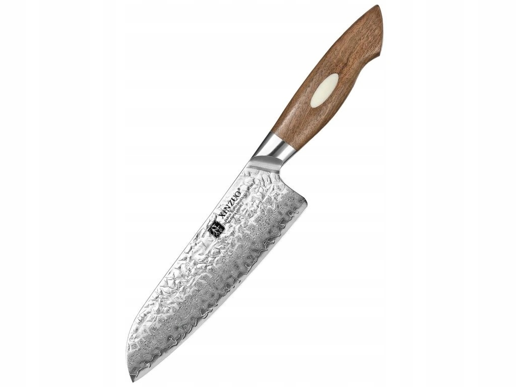 Nôž šéfkuchára Santoku 18 cm XinZuo Jiang B46W Japonská oceľ AUS10 Damast