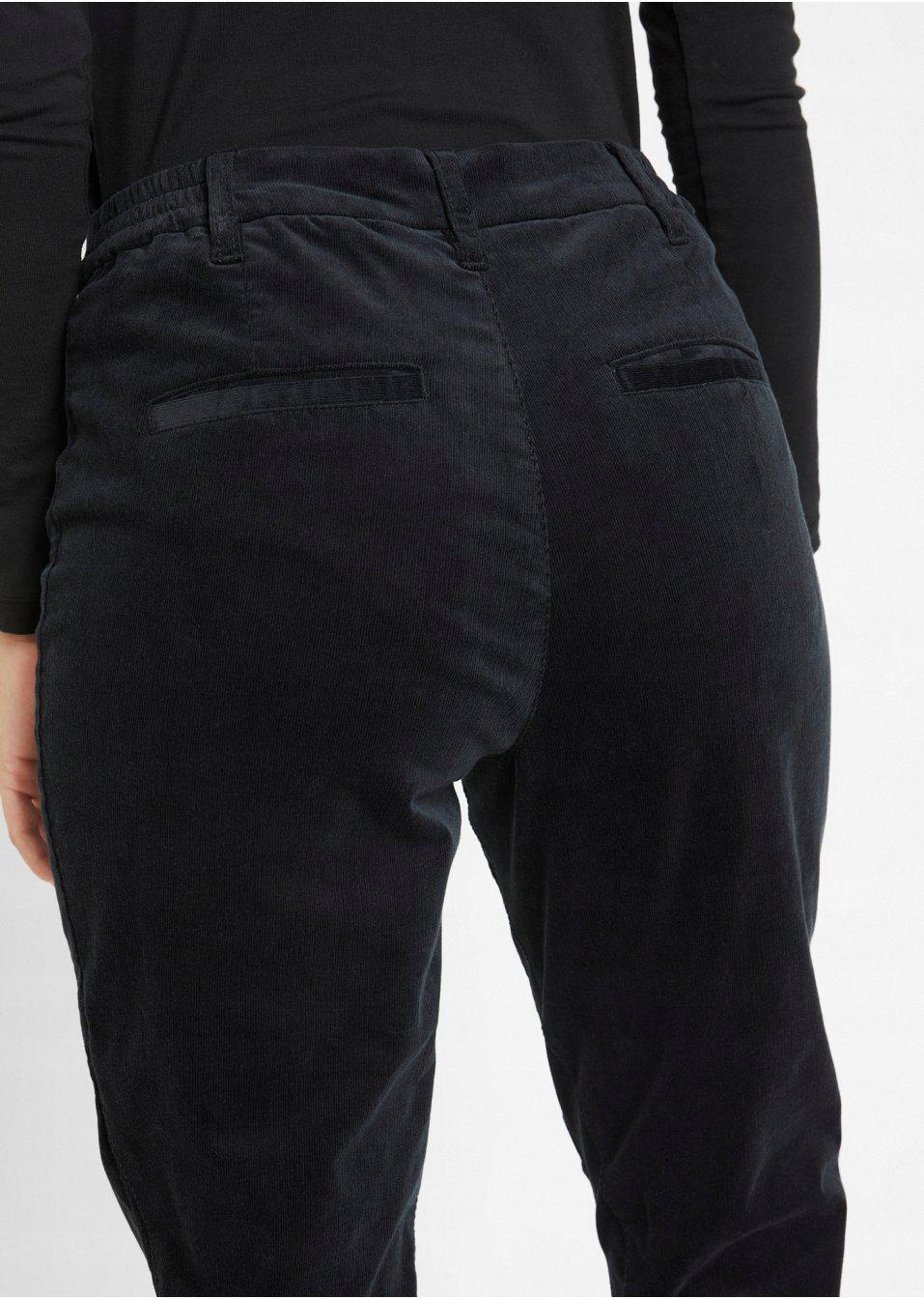 Bonprix SPODNIE PROSTE SZTRUKSOWE 46 Stan (wysokość w pasie) wysoki