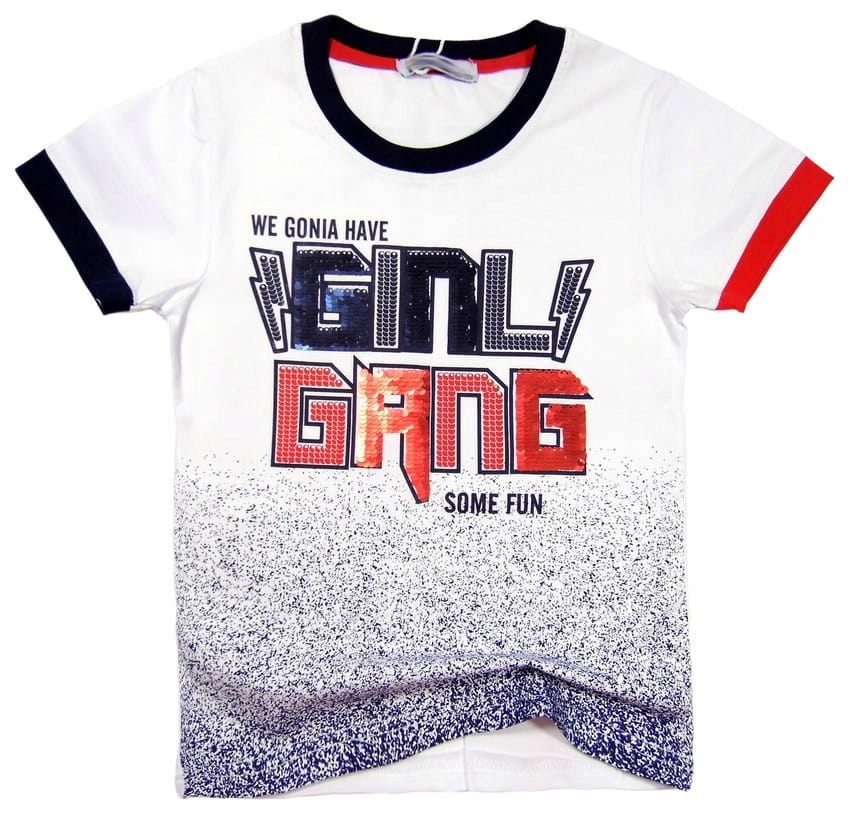 

chłopięca koszulka t-shirt 3216 Some Fun 8Y biała