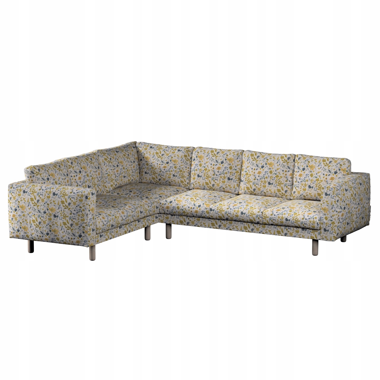 Potah na rohovou pohovku Norsborg pro 5 osob Ikea žluto-modrý