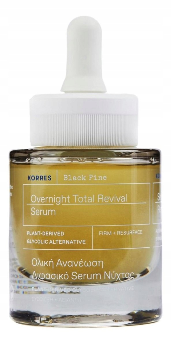 Korres Noční dvoufázové sérum Black Pine pro celkovou obnovu pleti 30 ml
