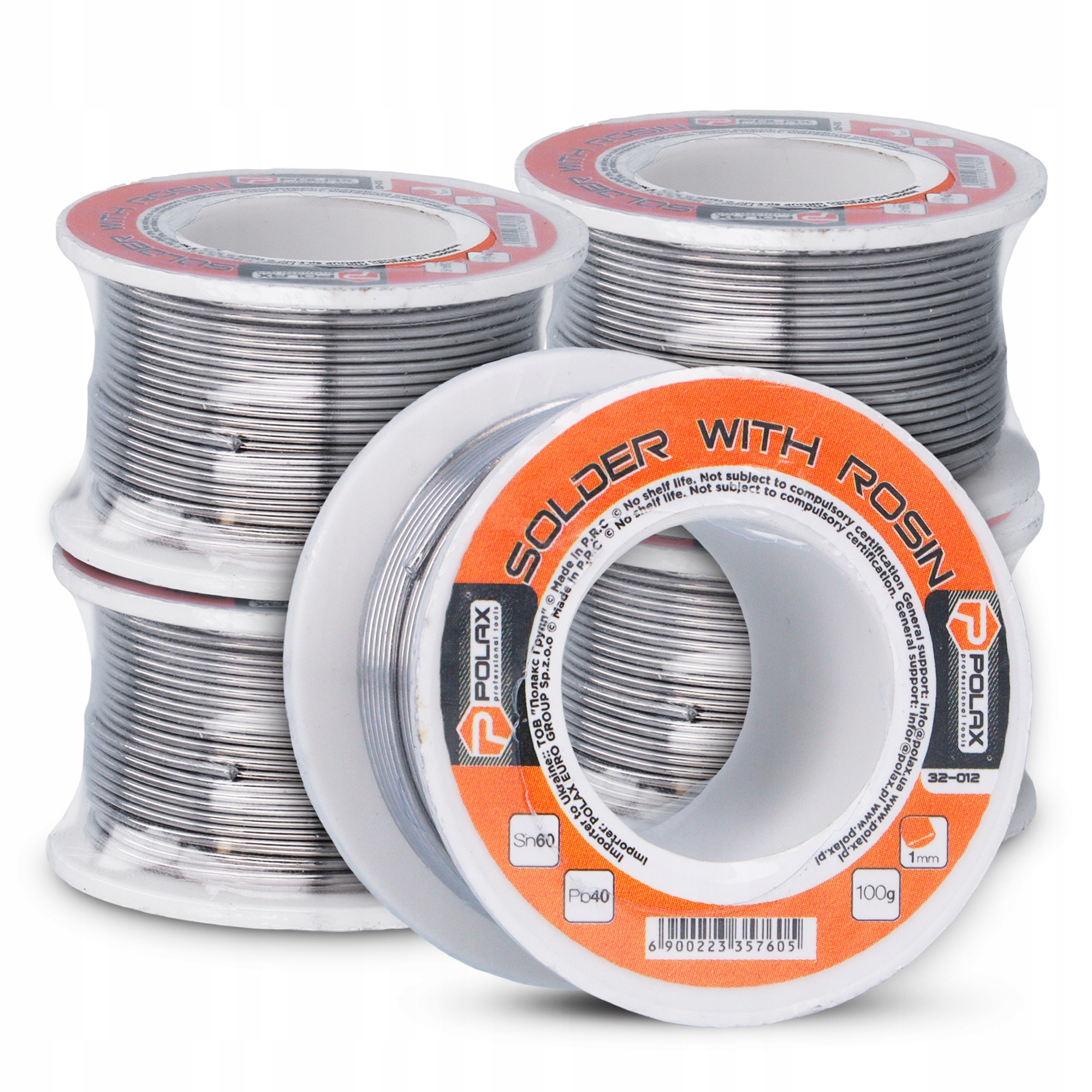 5 x Cín Pájení Kalafuna 1 mm 100 g Pájecí pojivo Olovo Spojovací D5-P