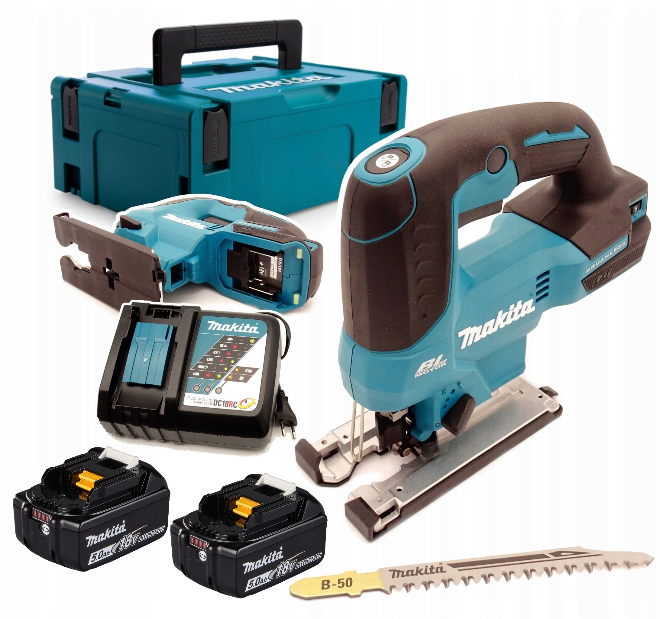 Makita DJV184RTJ Wyrzynarka Akumulatorowa 135mm 18V Lxt Zestaw 2x5Ah