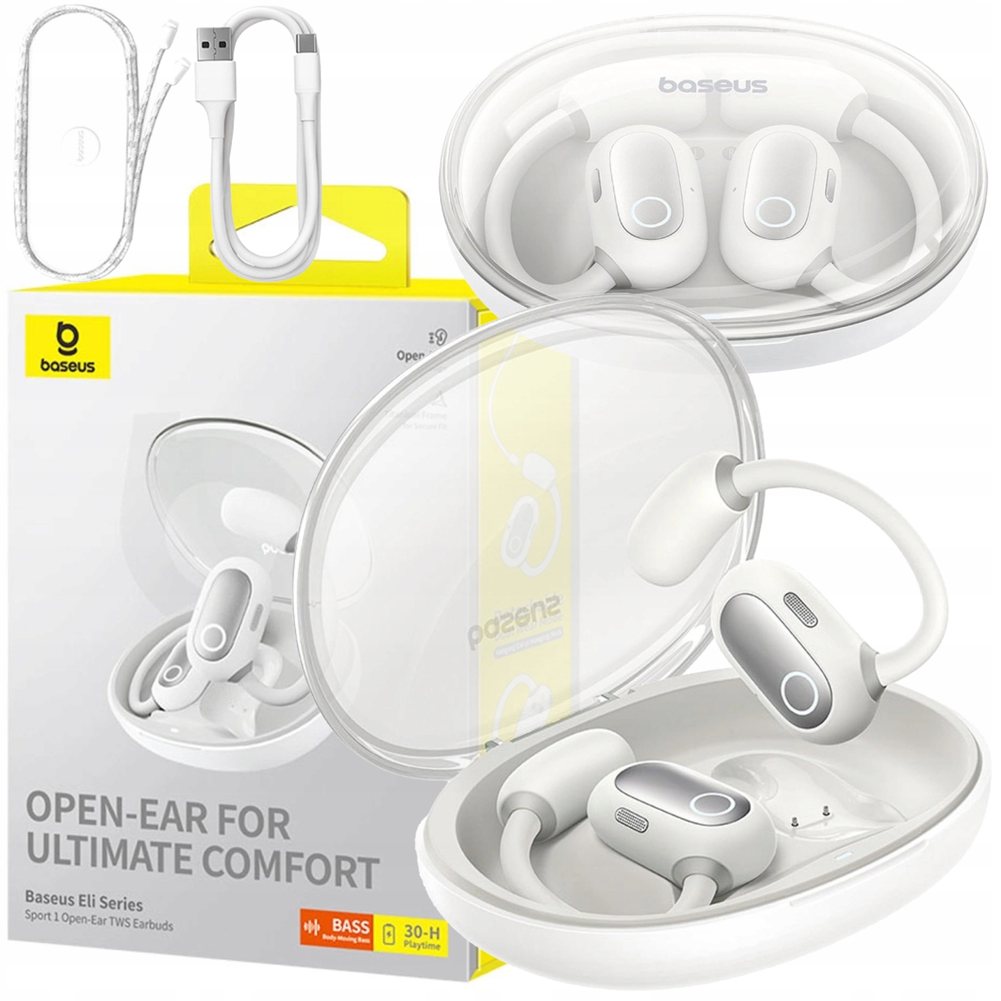 Baseus Sluchátka Eli Sport 1 Za Uši Bezdrátová Bluetooth 5.3 Ows