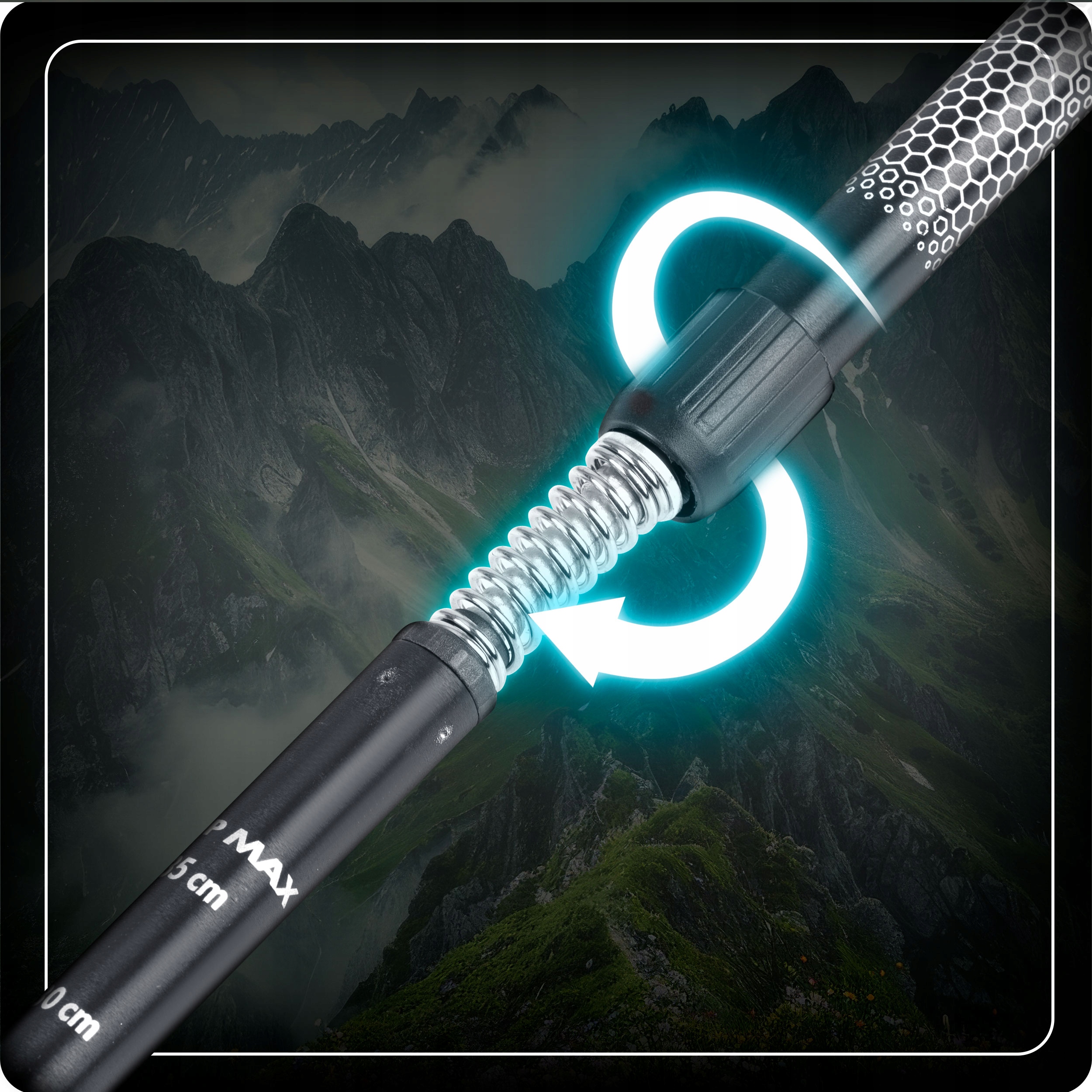 KIJKI DO NORDIC WALKING KIJE TREKKINGOWE DO CHODZENIA REGULOWANE 2szt. Materiał aluminium