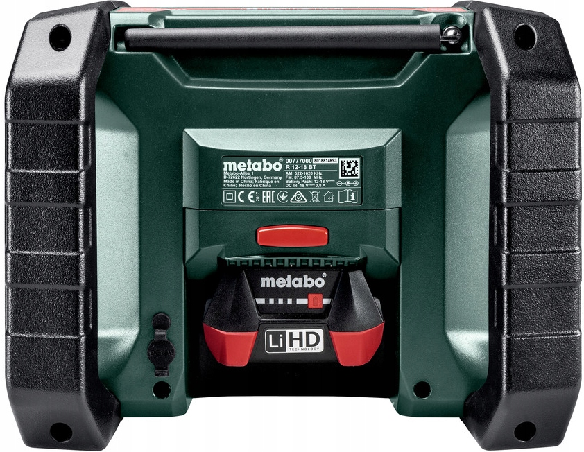 AKUMULATOROWE RADIO BUDOWLANE 12V / 18V / 230V 600777850 METABO R 12-18 BT Kod producenta 600777850
