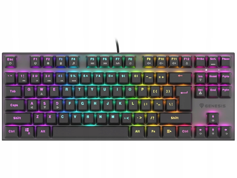 Klawiatura mechaniczna Genesis Thor 303 TKL RGB Red czarna NKG-1882