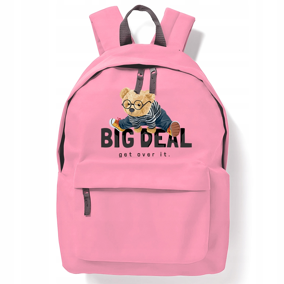 Růžový Batoh pro děti do školy na tělocvičnu Get Over Big Deal Různé vzory