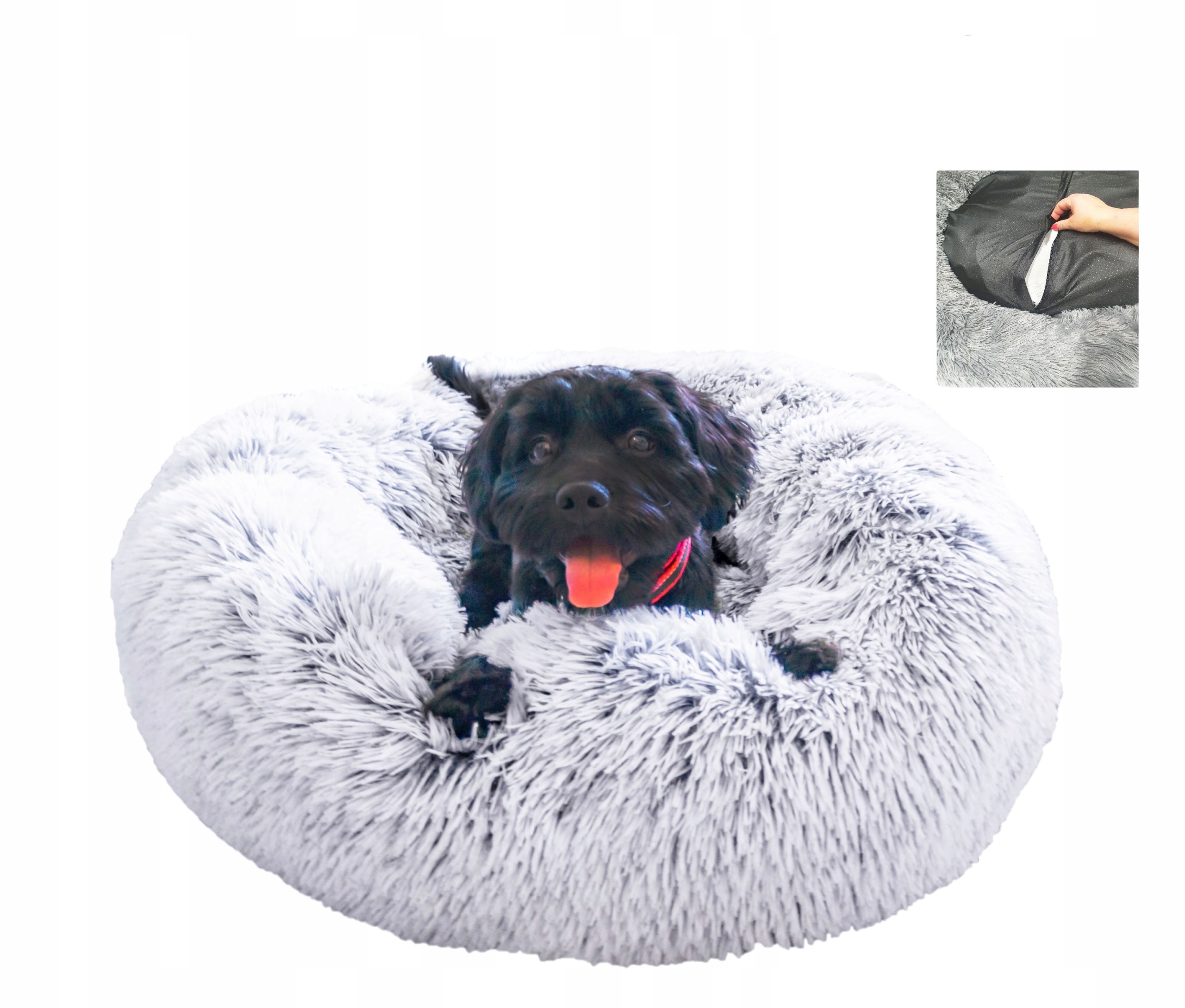 Levně Pelíšek potah Obláček pro psa a kočku Shaggy 65 Srebny