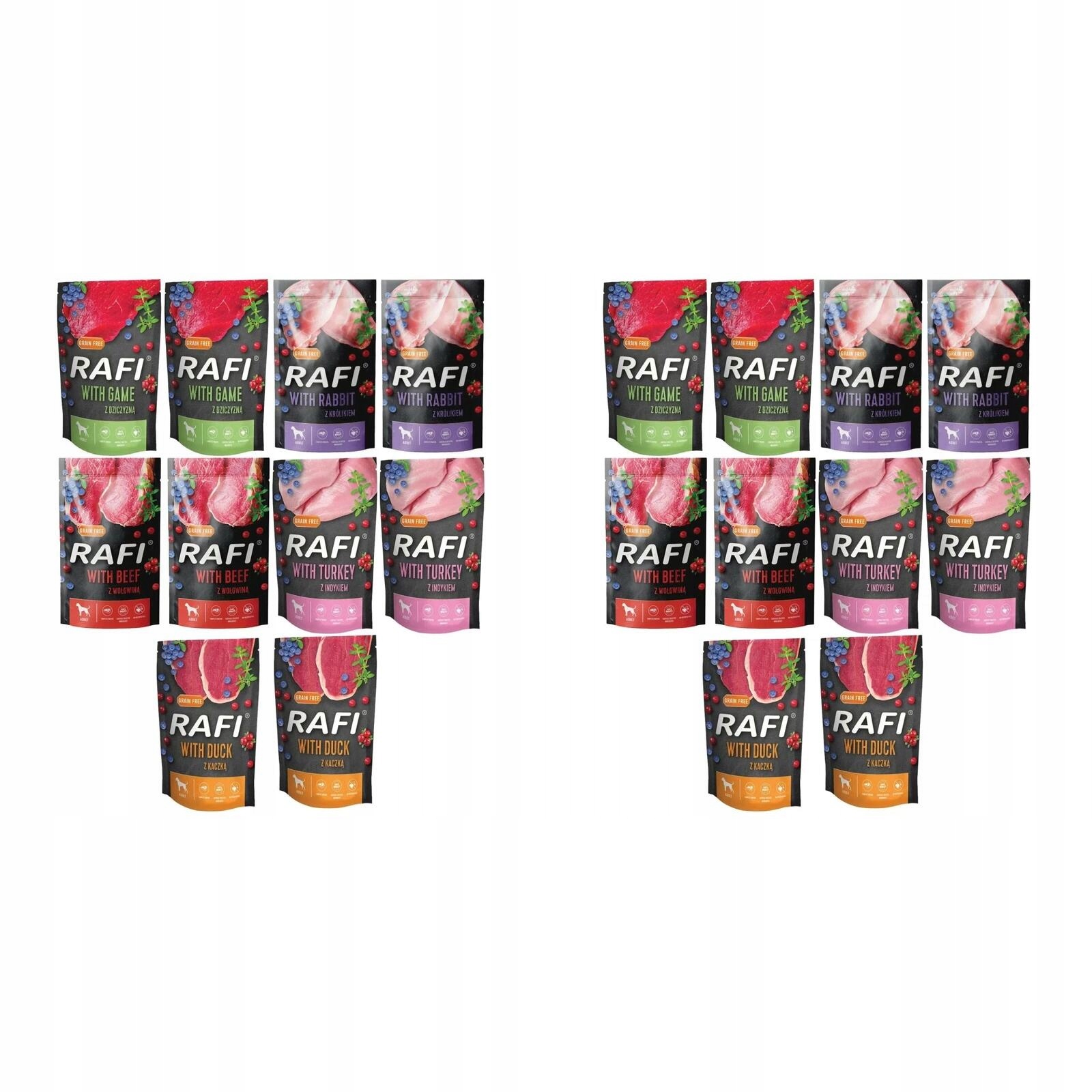 Mokra karma dla psa Rafi MIX Smaków 20x500g