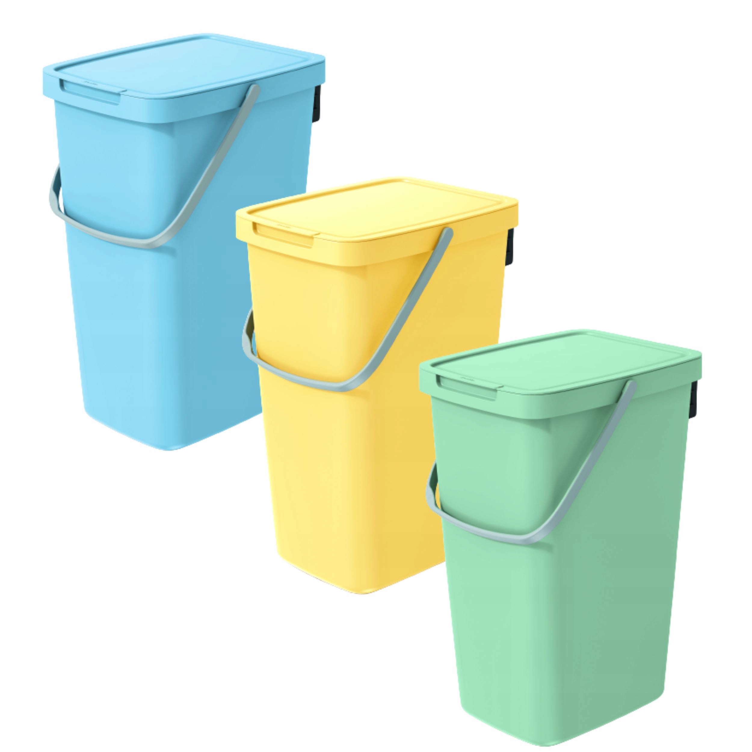 Levně 3x Odpadkový koš 20L Systema Sada na třídění odpadků