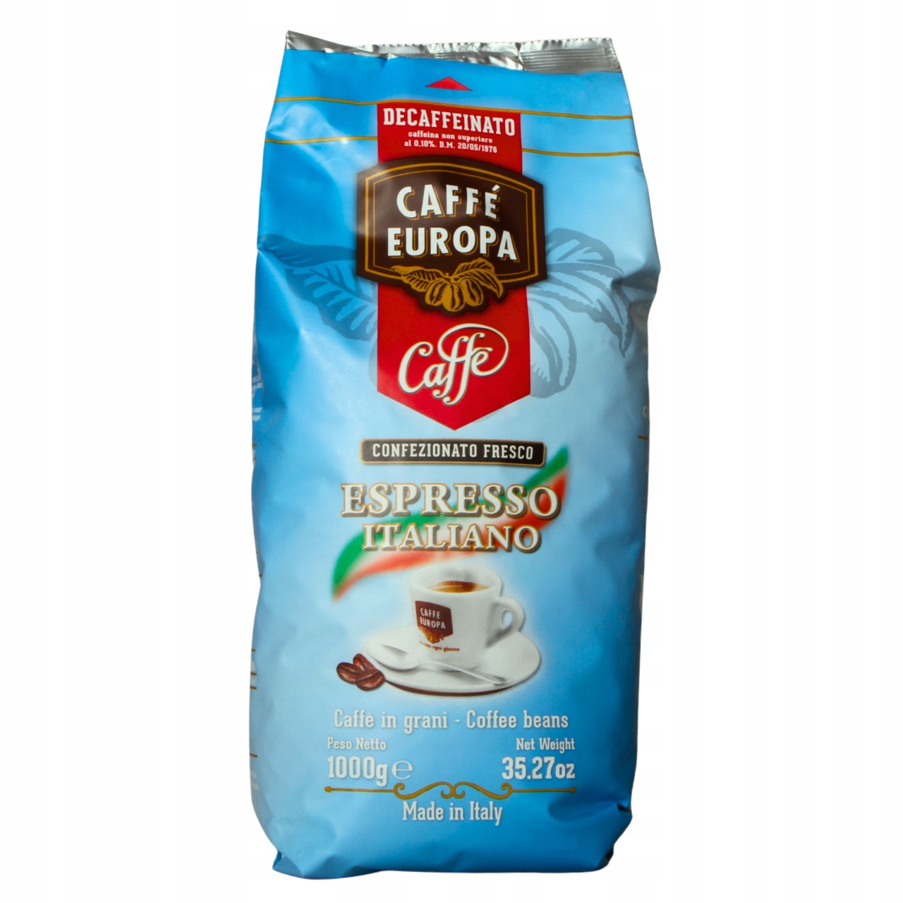 Caffe Europa Kawa Espresso Italiano Decaffeinato 1kg Włochy