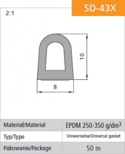 Samolepiaca Tesniaca Podložka Čierna Dgp 8*10 Mb 50.0 Mb Uši SD-43X
